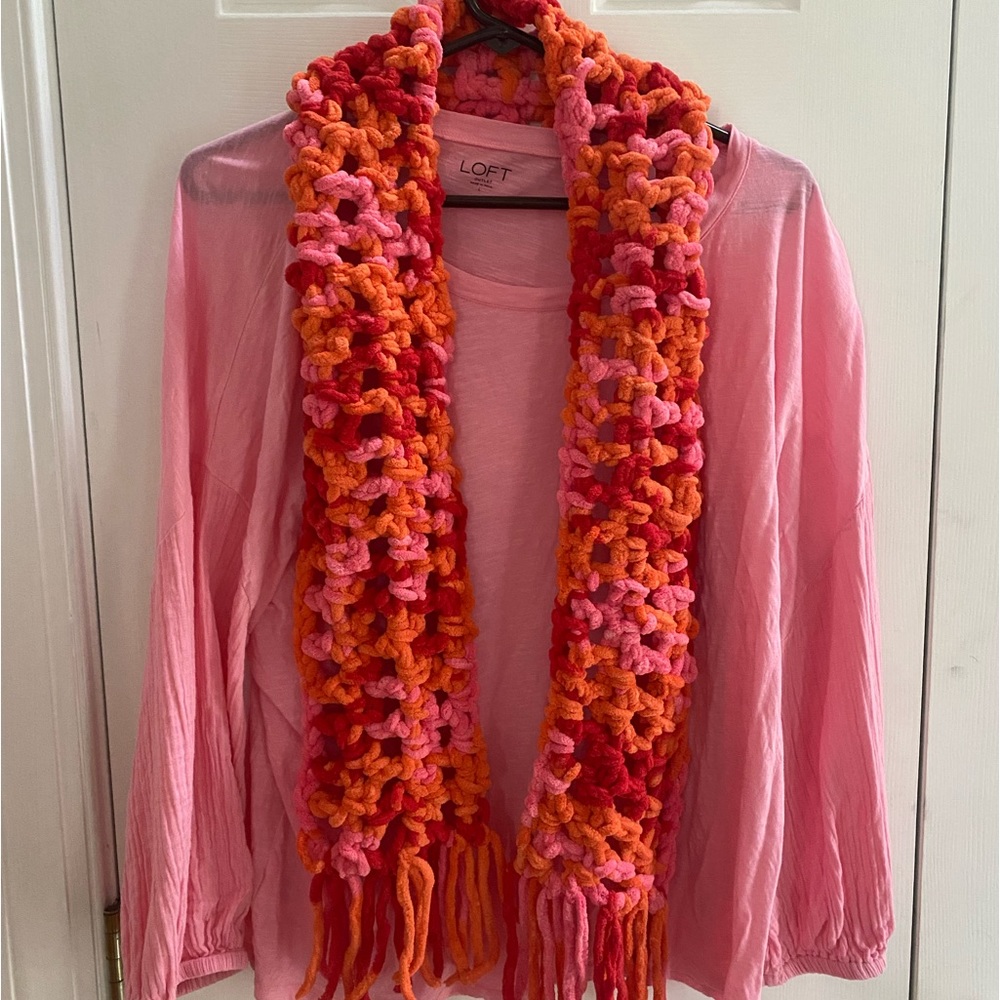 Handmade crocheted scarf